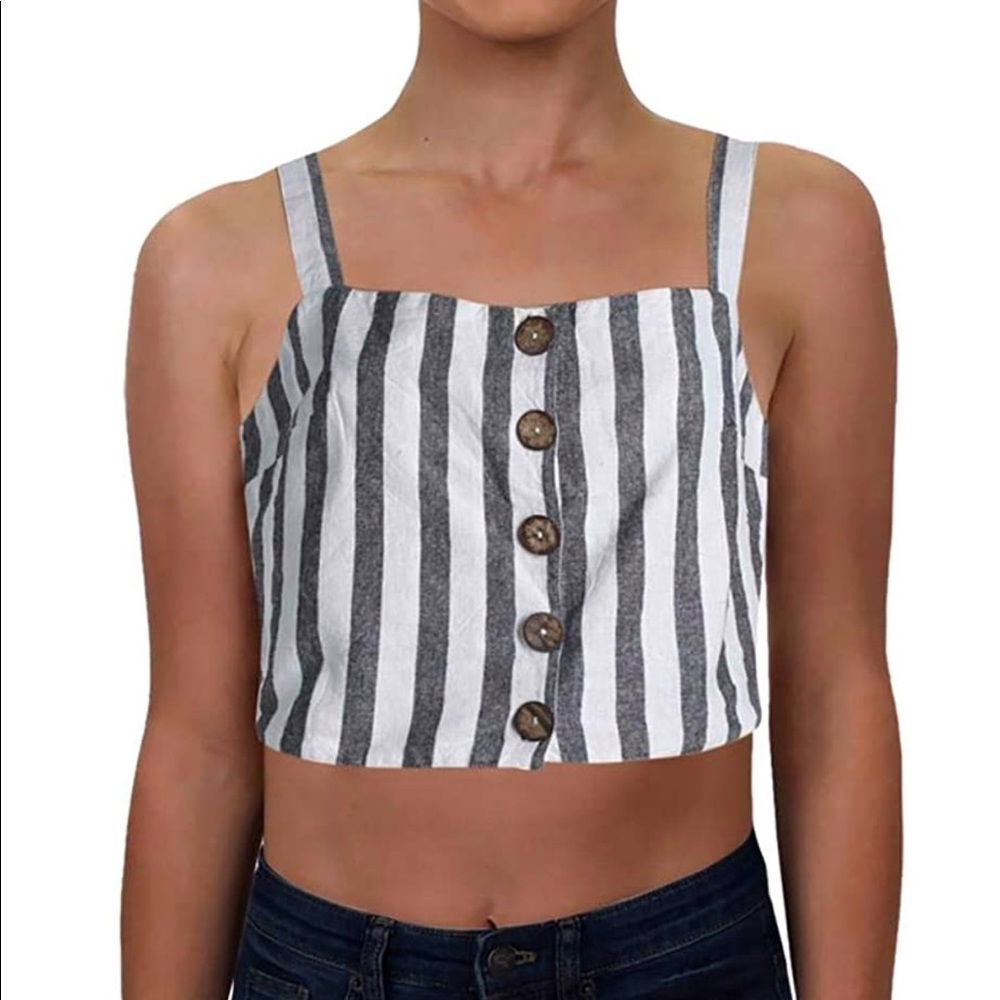 RD Style Striped Crop Top
